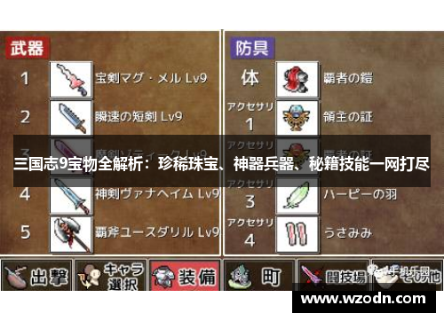 三国志9宝物全解析：珍稀珠宝、神器兵器、秘籍技能一网打尽